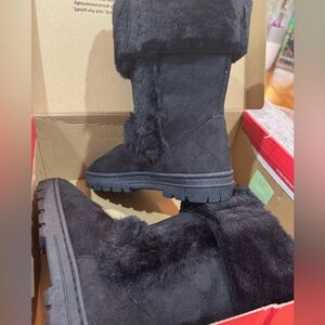 Style & Co Women's Boots Size 5 M Black Faux Suede Witty